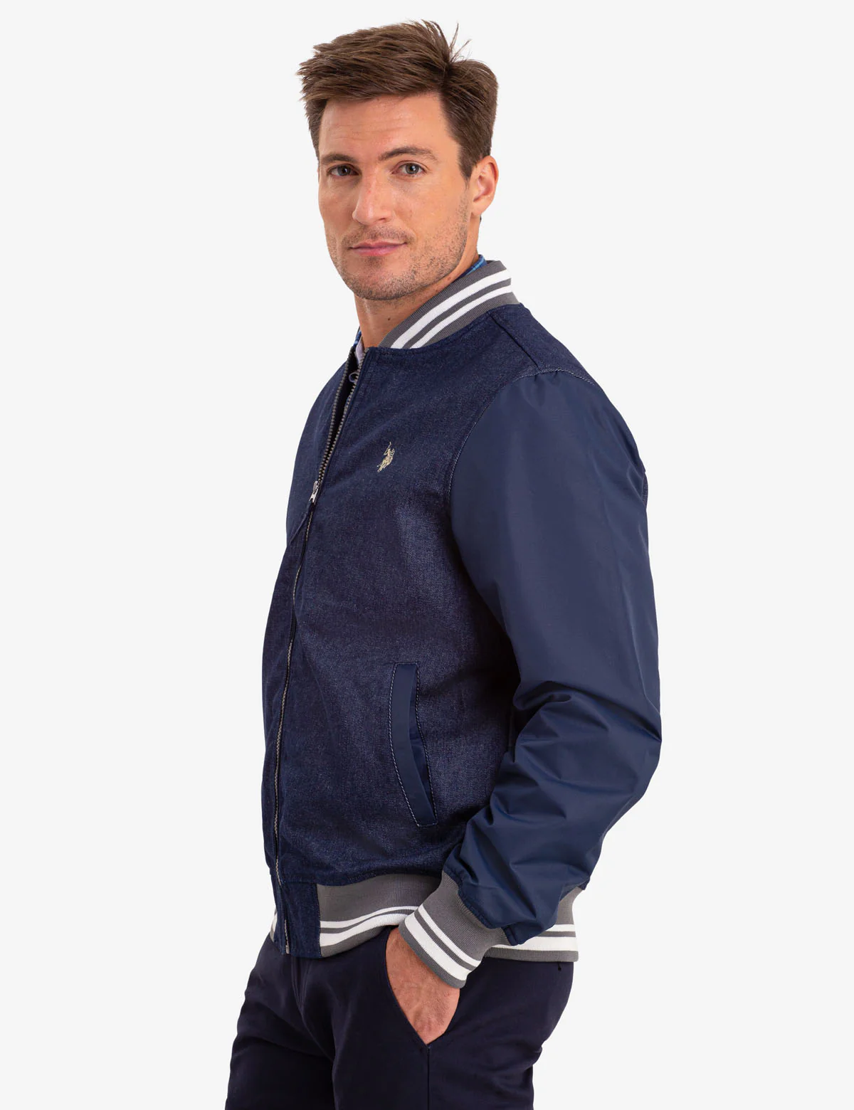DENIM BOMBER JACKET - Image 3