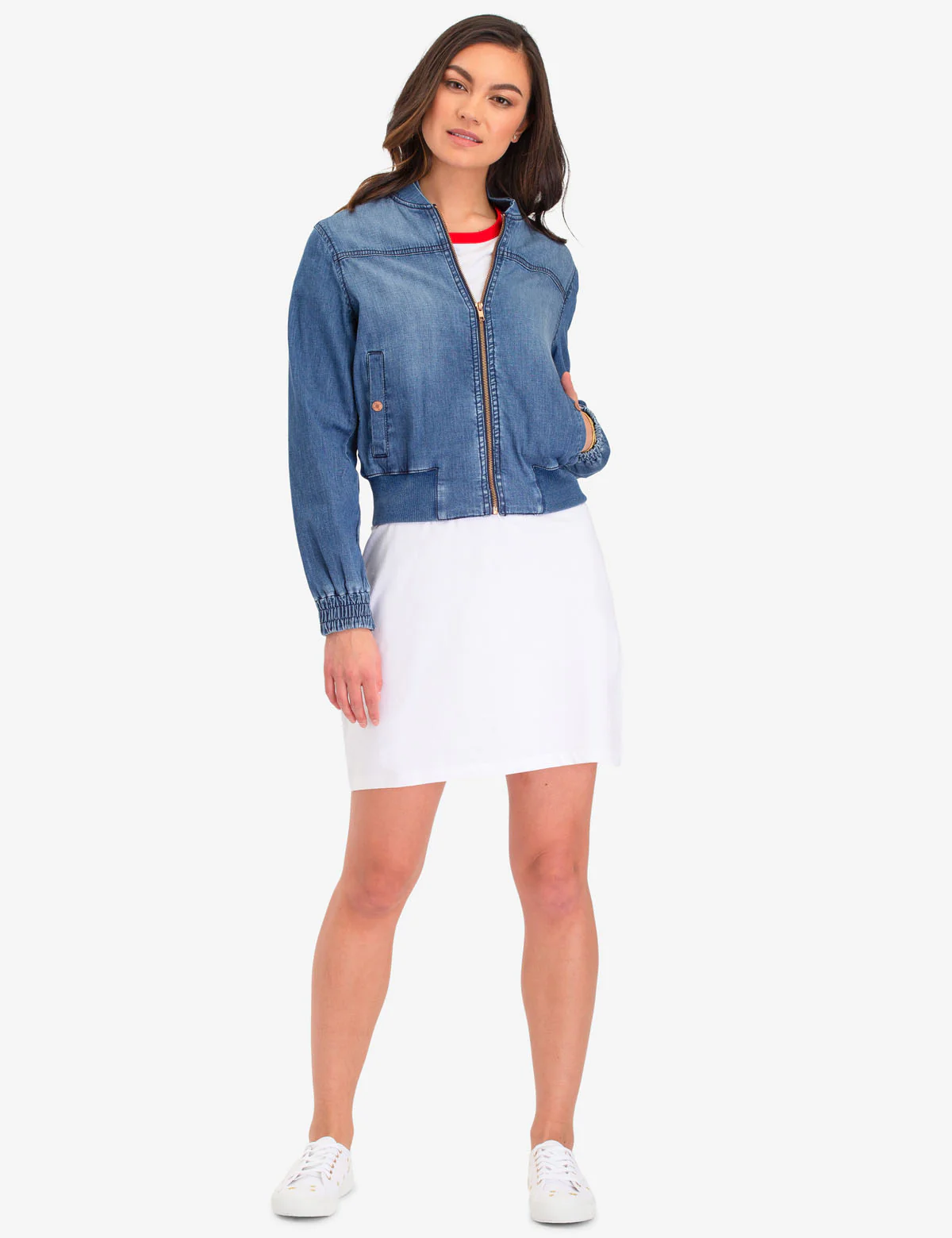 DENIM BOMBER JACKET - Image 2