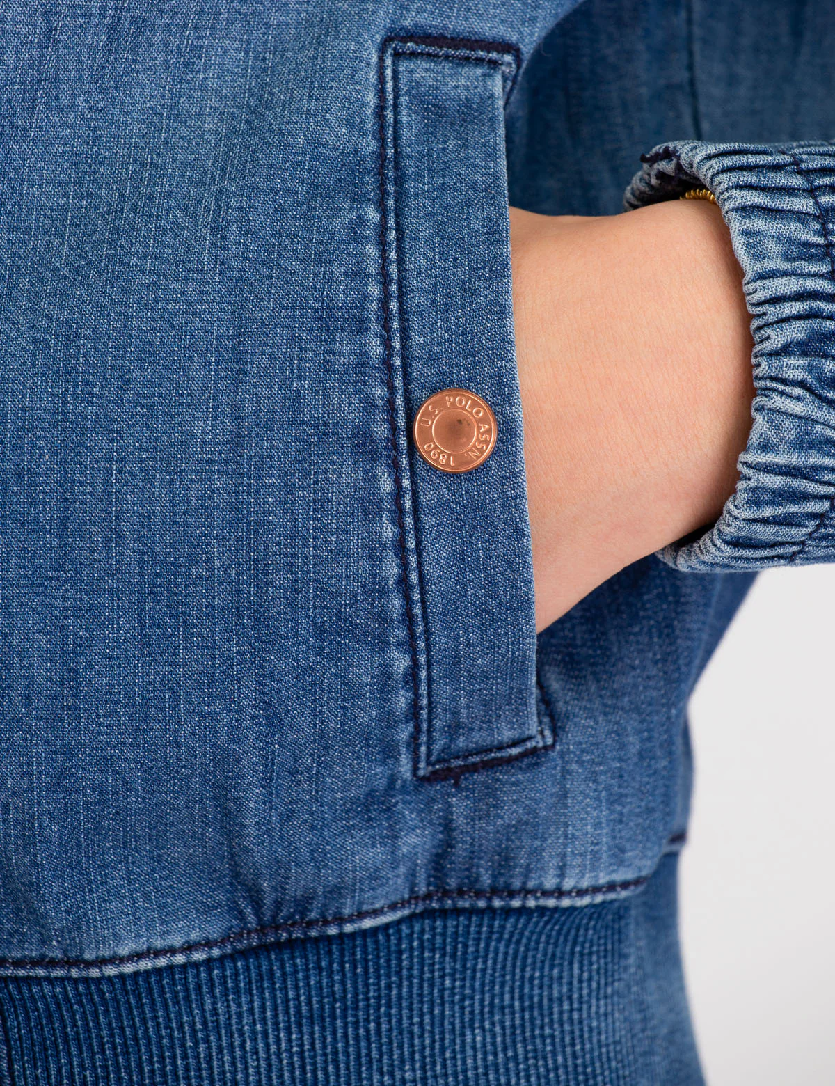 DENIM BOMBER JACKET - Image 5