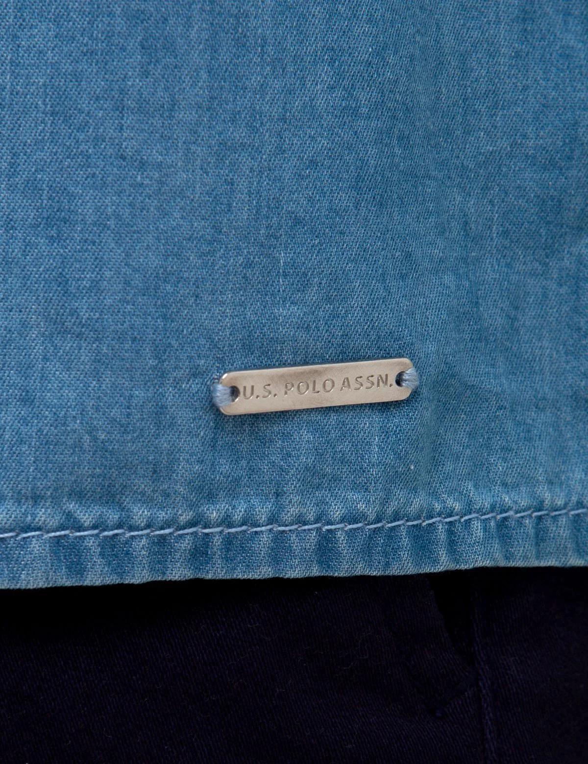 DENIM LACE POCKET SHIRT - Image 4