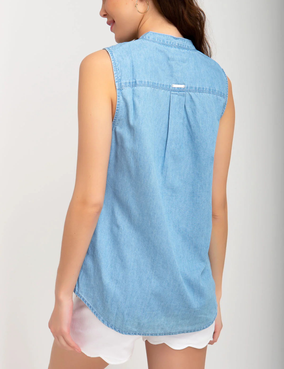 DENIM SLEEVELESS TOP - Image 6