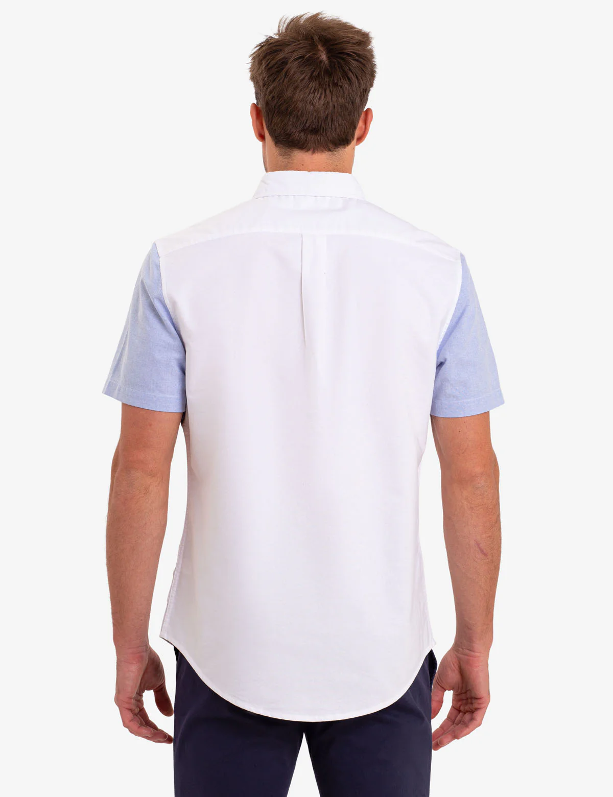 DIAGONAL STRIPE OXFORD SHORT SLEEVE SHIRT - Image 4