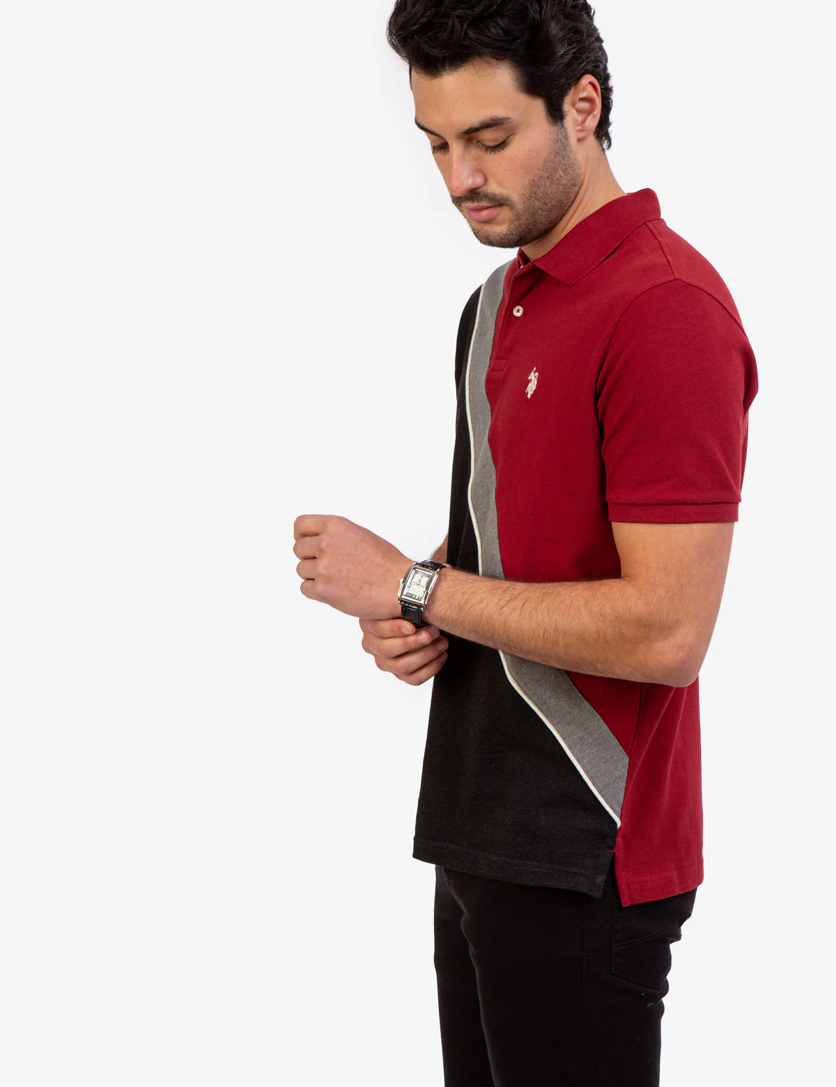 DIAGONAL COLORBLOCK POLO SHIRT - Image 10