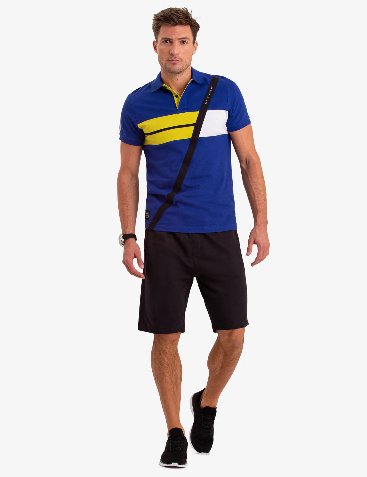 DIAGONAL COLORBLOCK POLO SHIRT - Image 2