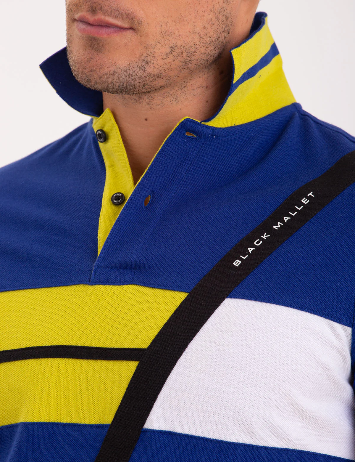 DIAGONAL COLORBLOCK POLO SHIRT - Image 3