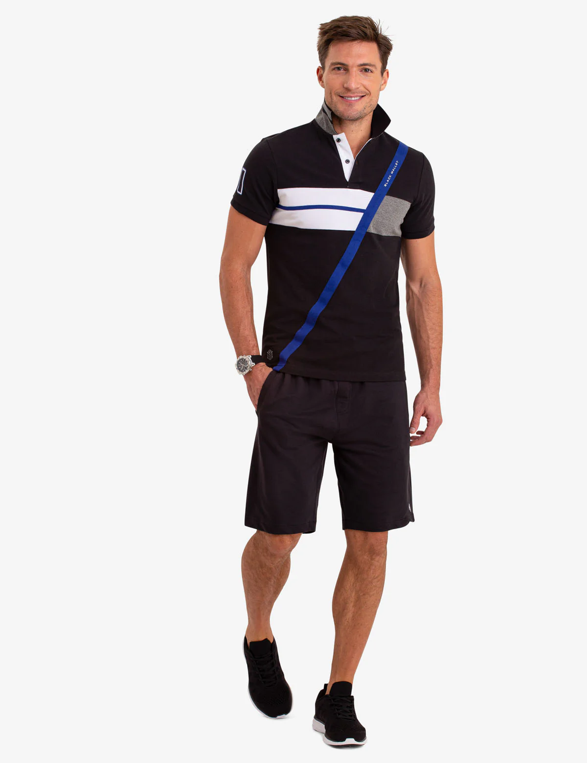 DIAGONAL COLORBLOCK POLO SHIRT - Image 7