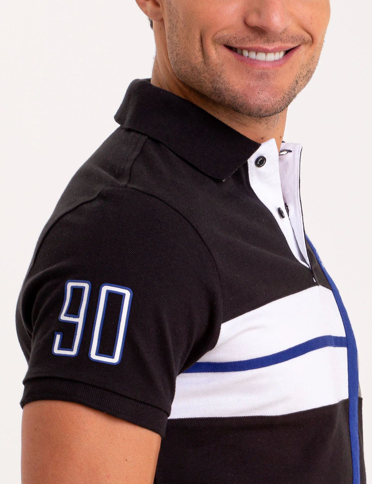 DIAGONAL COLORBLOCK POLO SHIRT - Image 8