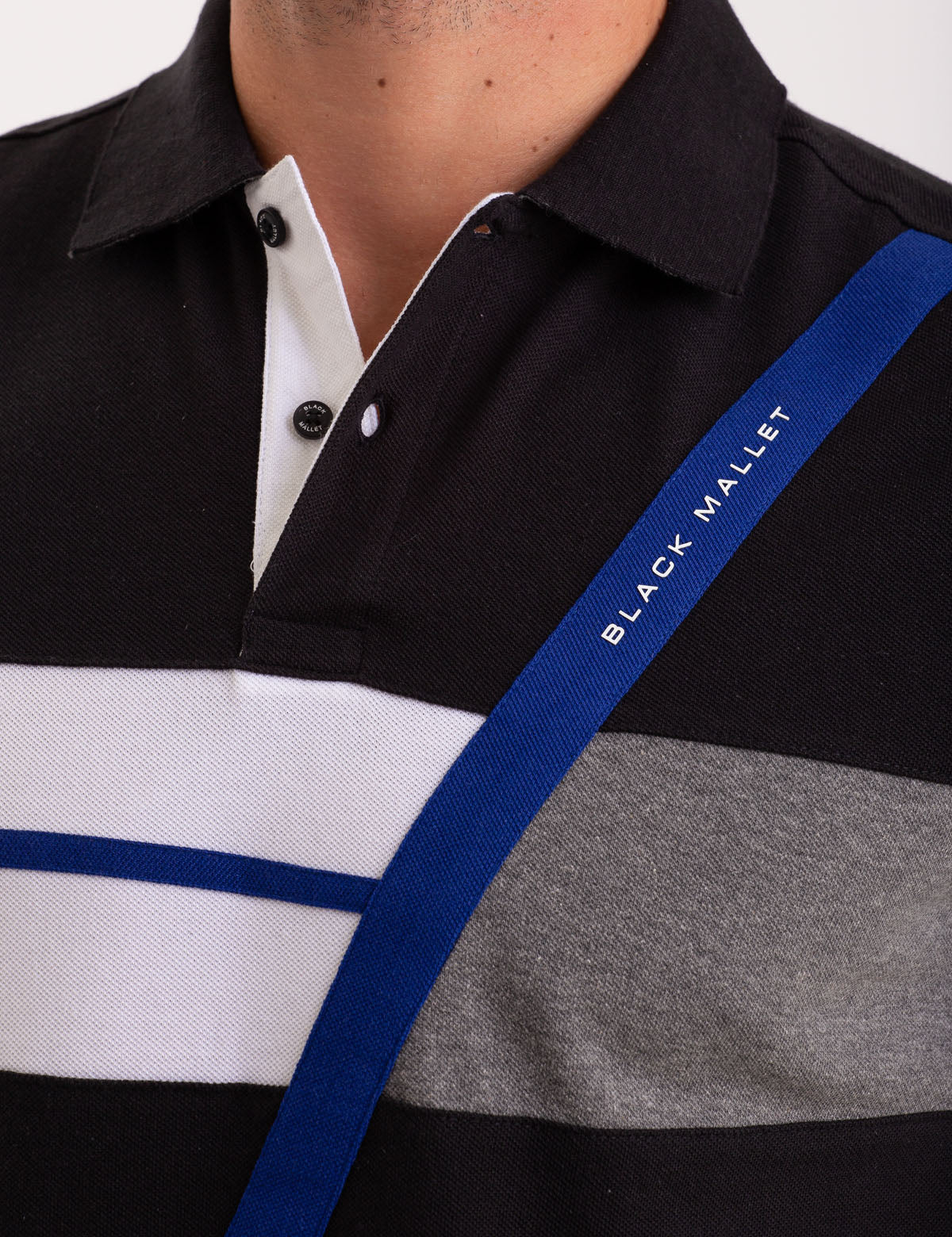 DIAGONAL COLORBLOCK POLO SHIRT - Image 9