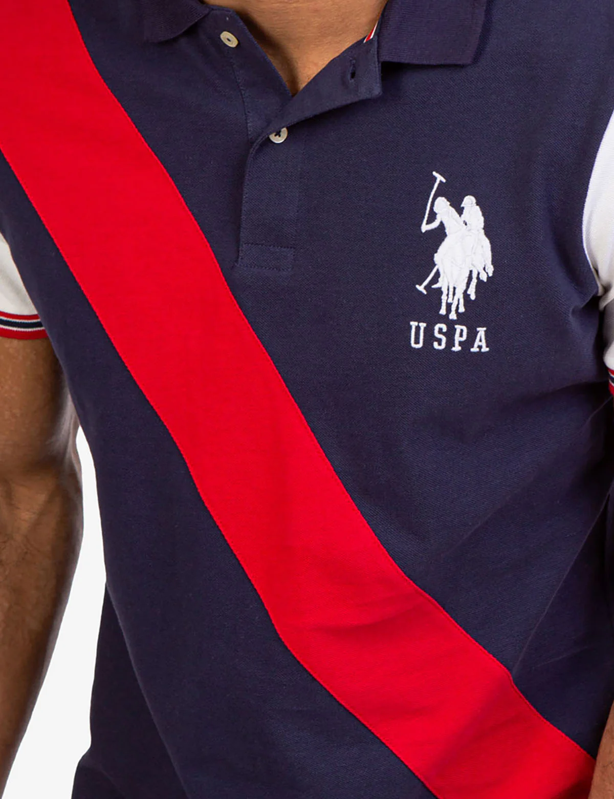 DIAGONAL COLORBLOCK POLO SHIRT - Image 5