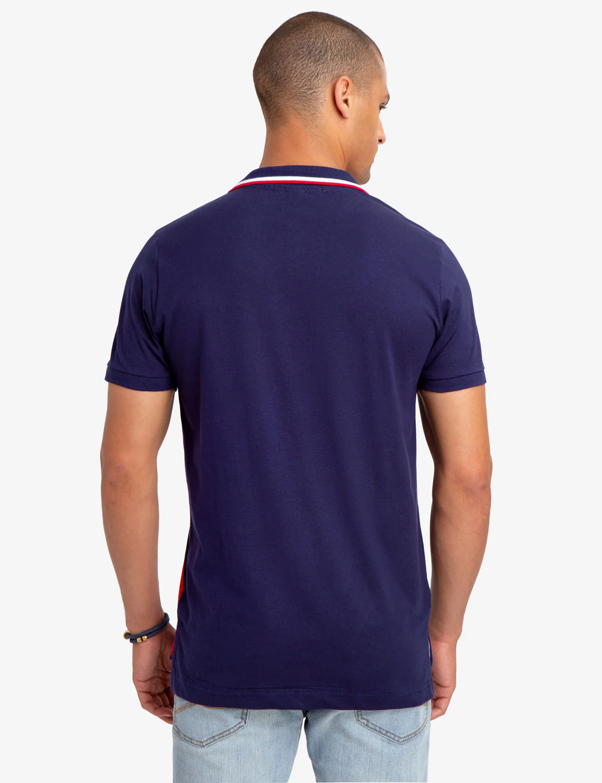SLIM FIT DIAGONAL STRIPE POLO SHIRT - Image 3