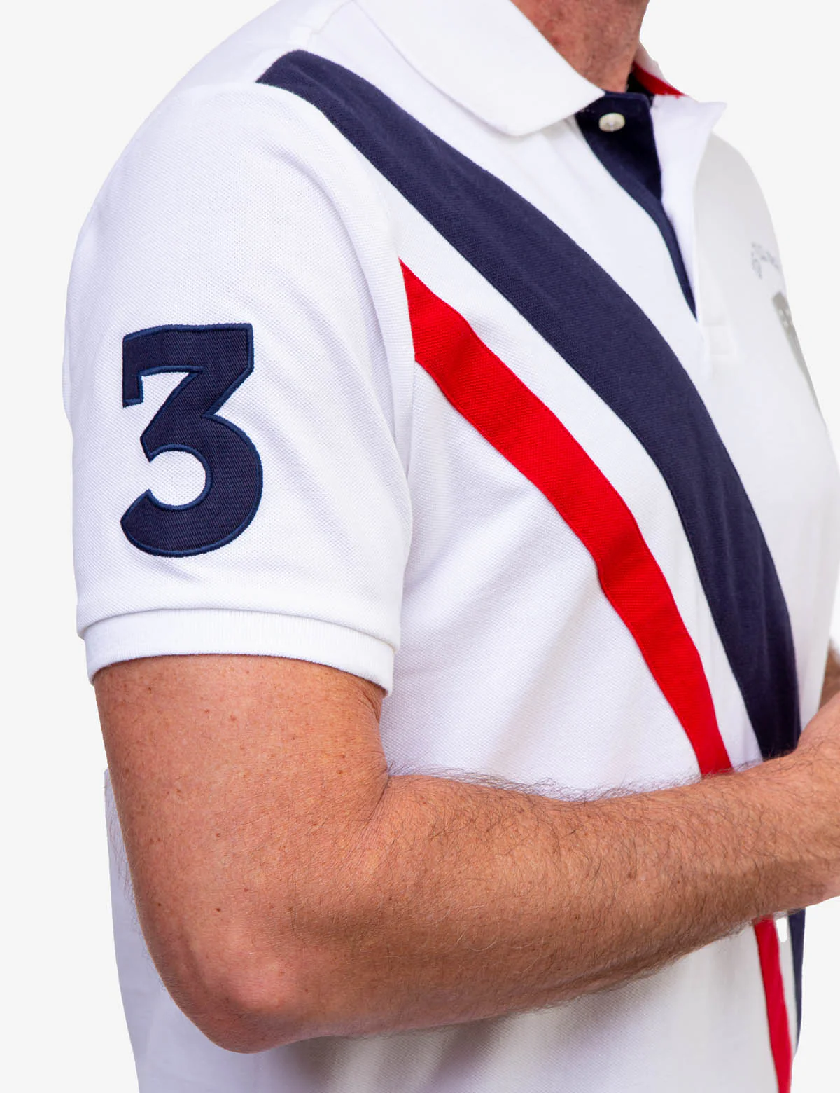 DIAGONAL PIECED PIQUE POLO SHIRT - Image 16