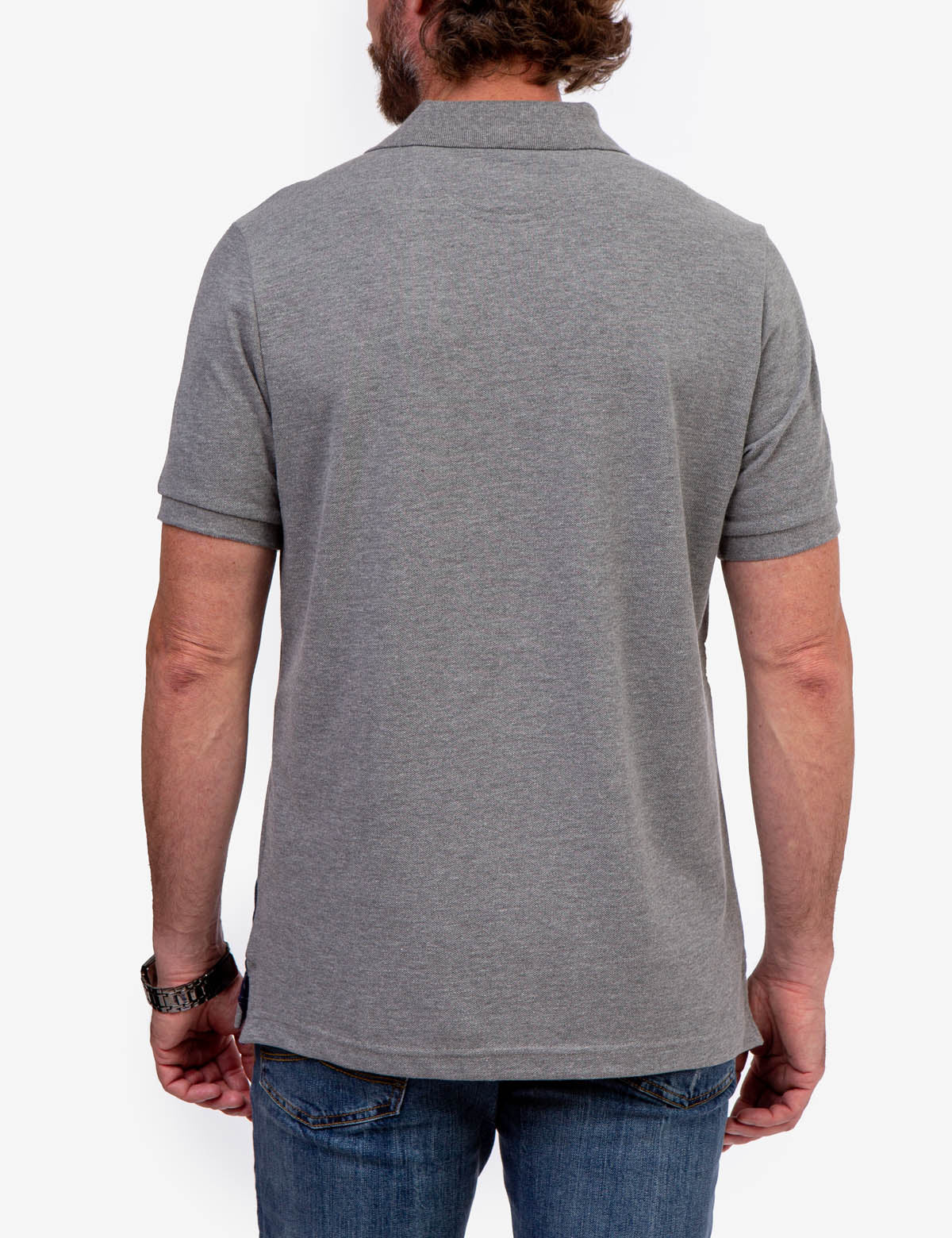 DIAGONAL PIECED PIQUE POLO SHIRT - Image 4