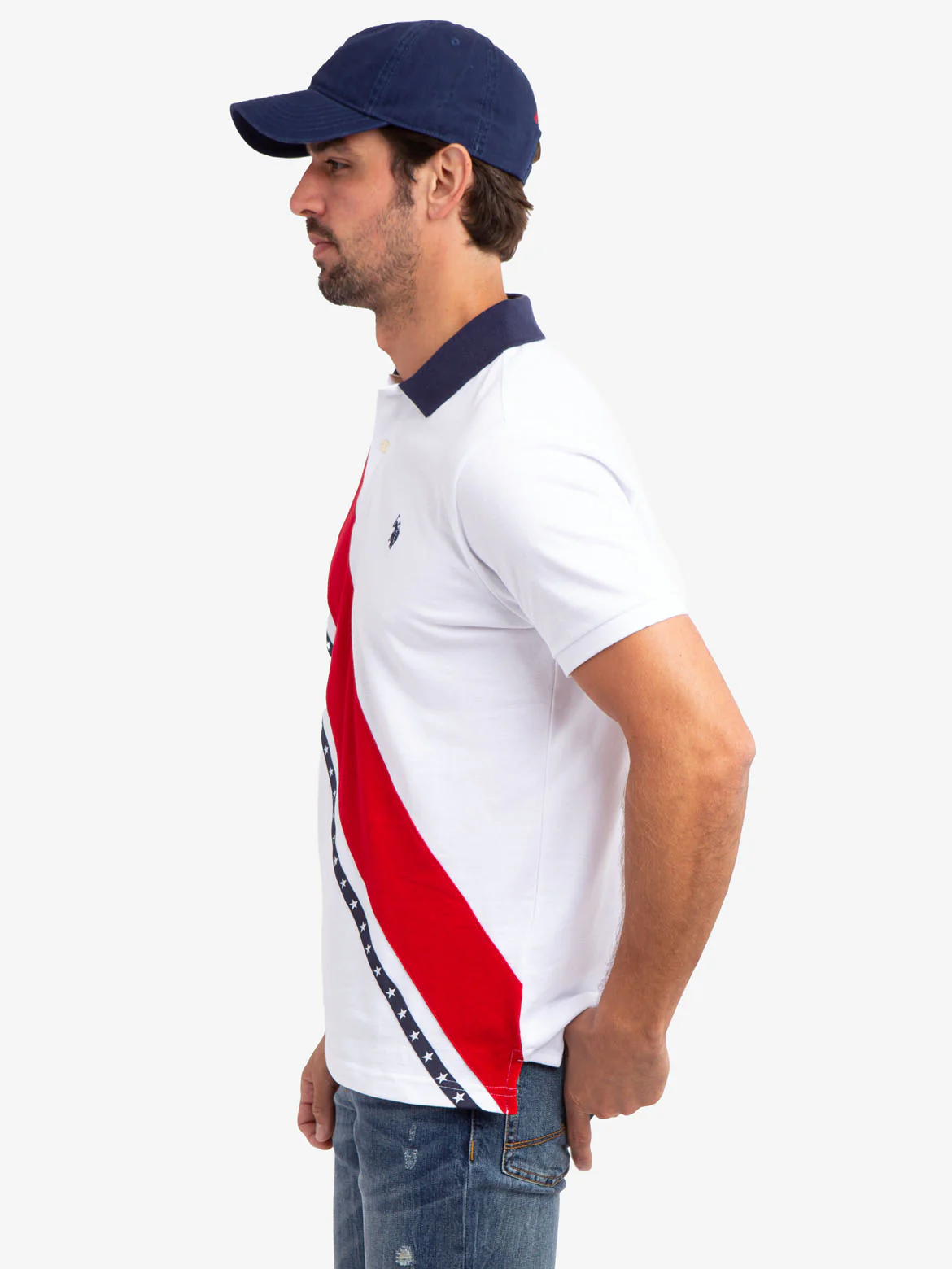 DIAGONAL SASH PIQUE POLO SHIRT - Image 4