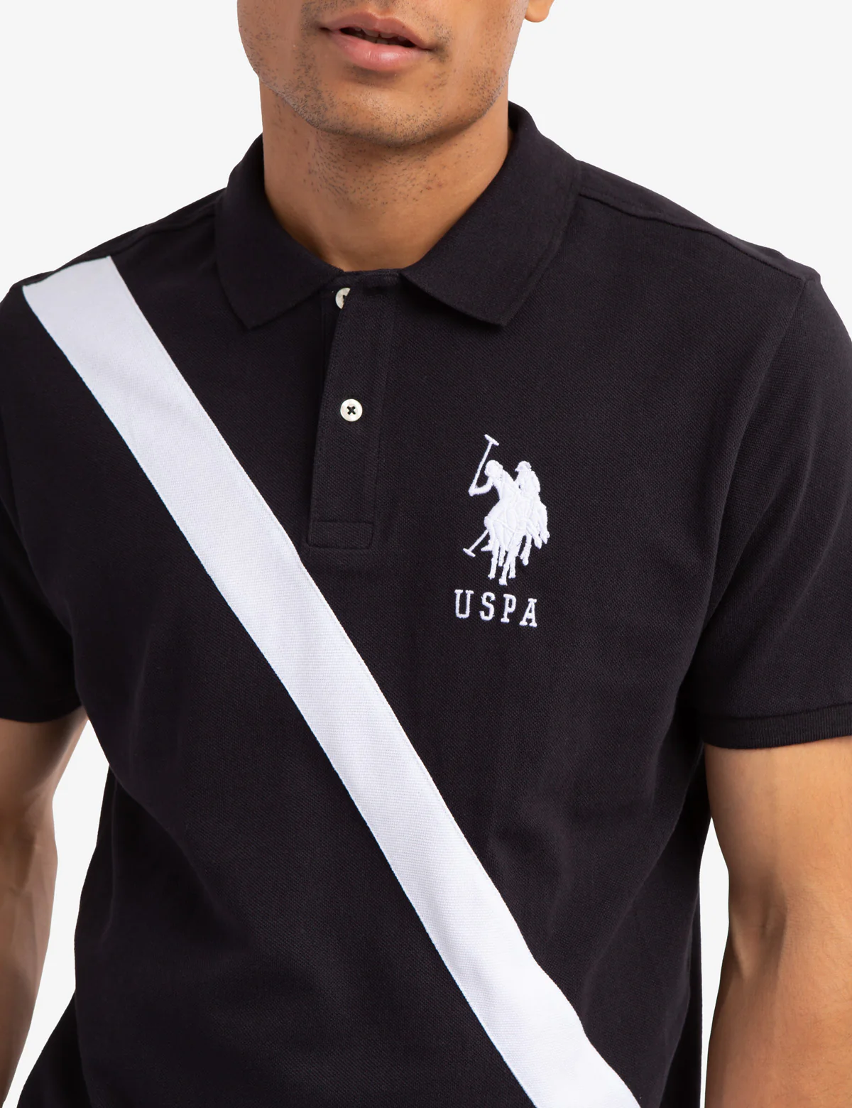 DIAGONAL SASH PIQUE POLO SHIRT - Image 13