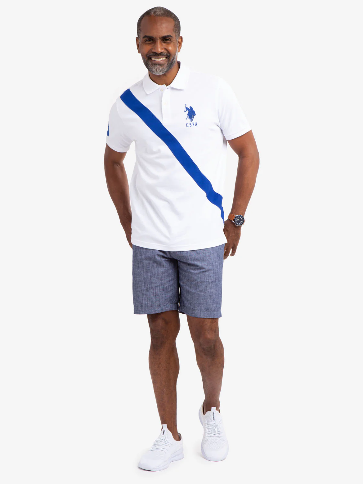 DIAGONAL SASH PIQUE POLO SHIRT - Image 15