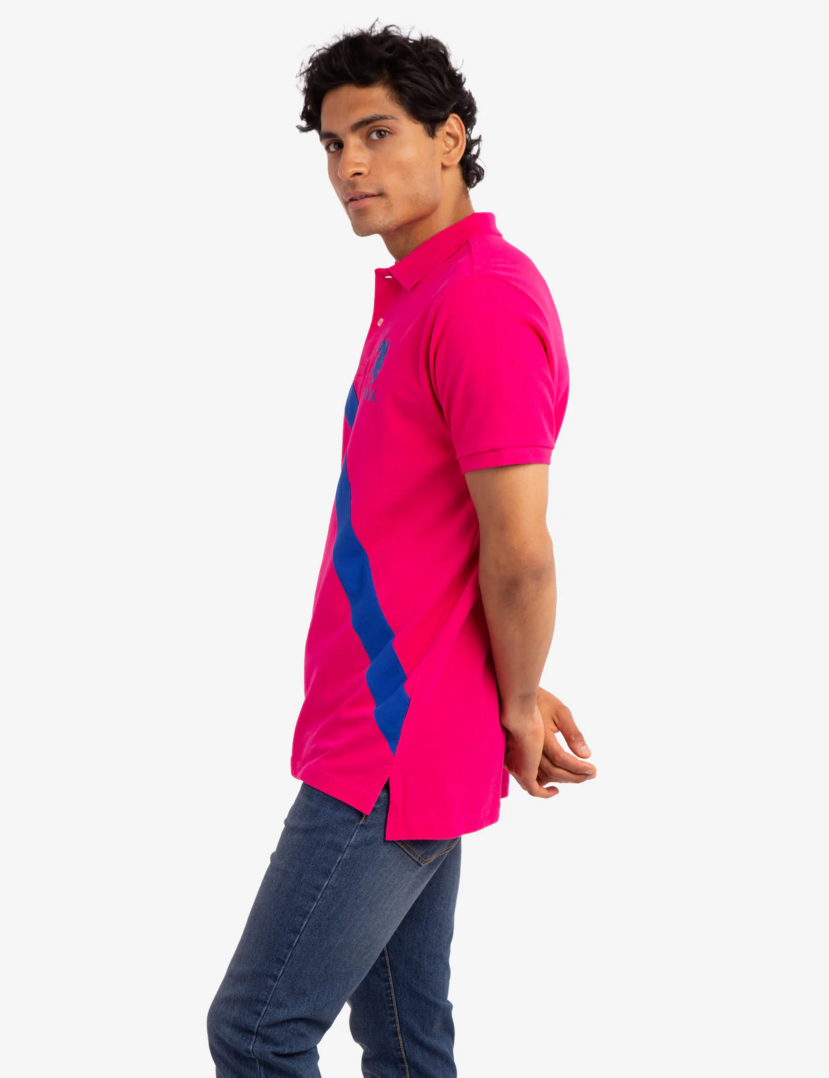 DIAGONAL SASH PIQUE POLO SHIRT - Image 3