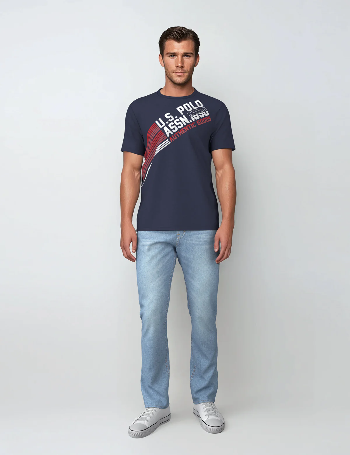 DIAGONAL STRIPE GRAPHIC JERSEY T-SHIRT - Image 7