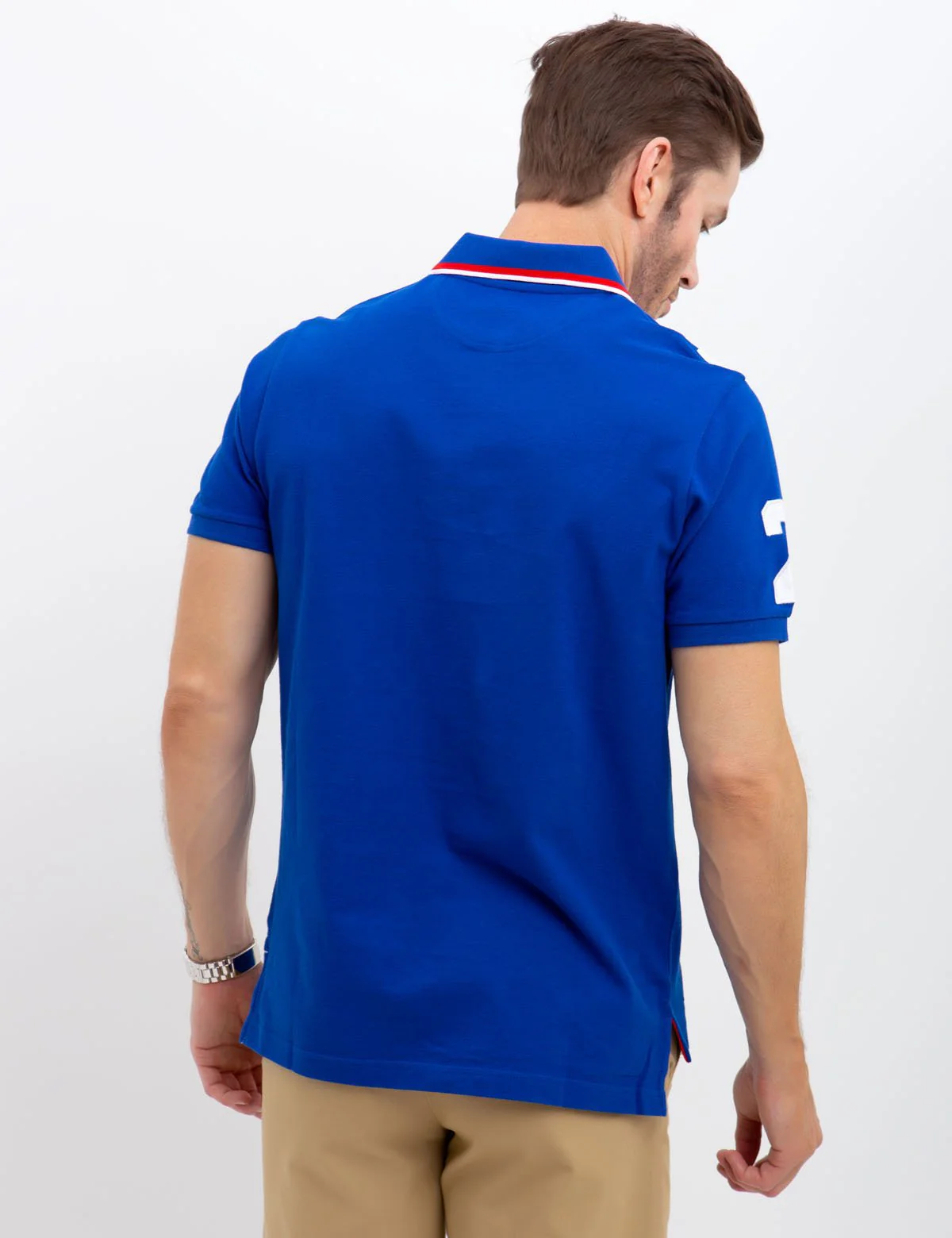 DIAGONAL STRIPE POLO SHIRT - Image 3
