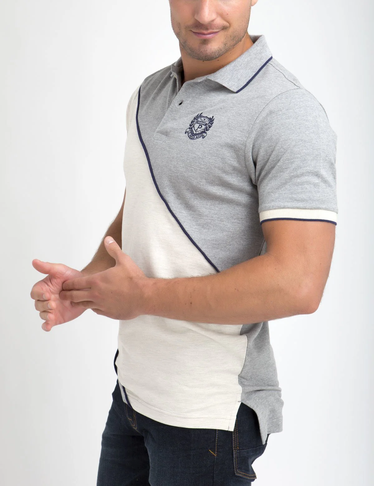 DIAGONAL STRIPED POLO SHIRT - Image 12