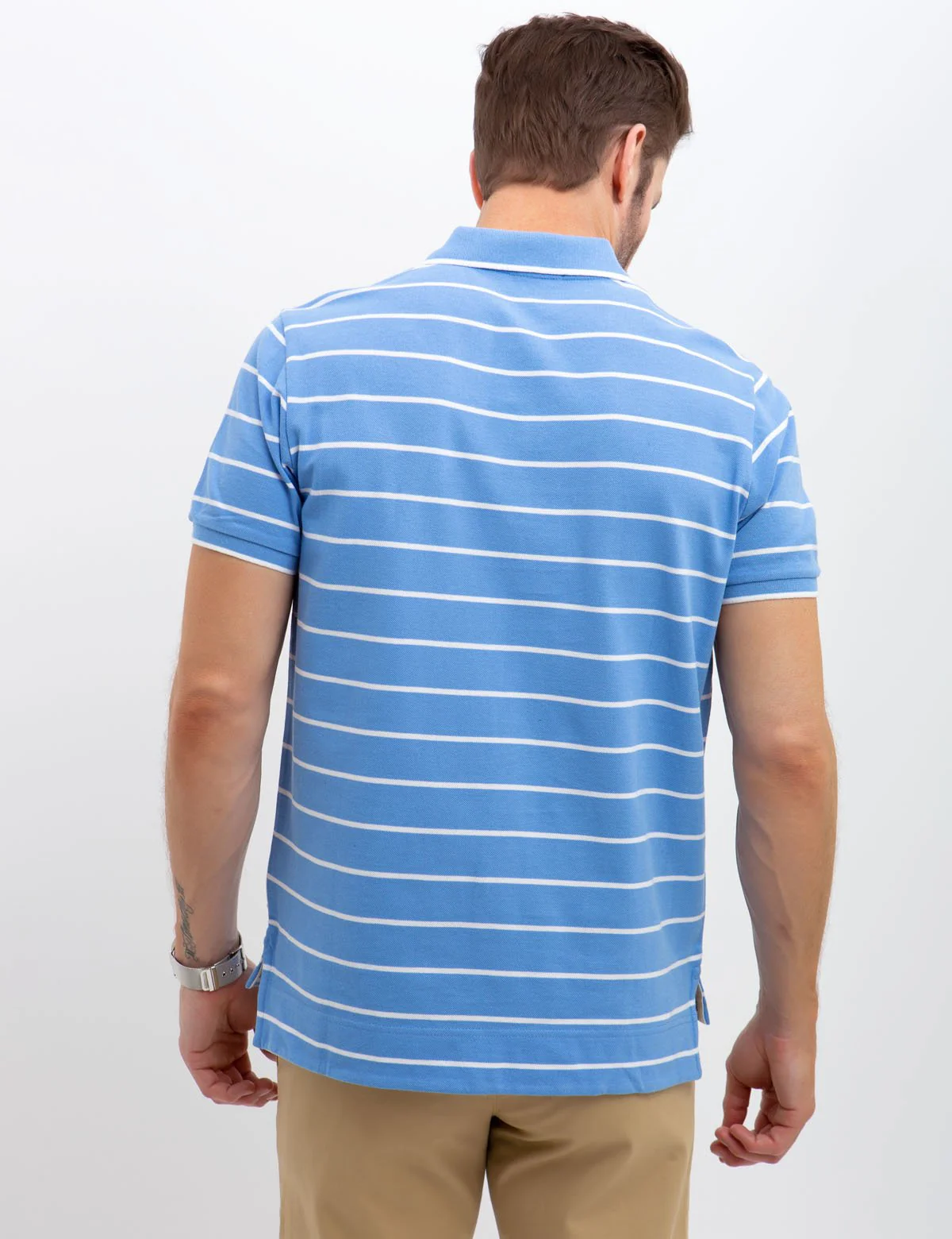 DIAGONAL STRIPED POLO SHIRT - Image 10