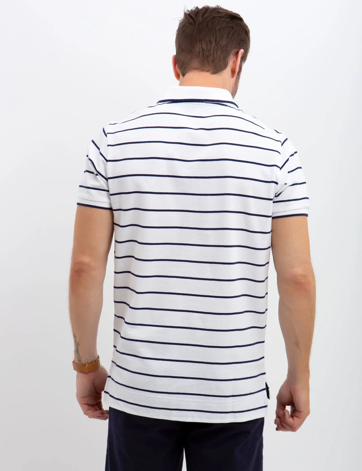 DIAGONAL STRIPED POLO SHIRT - Image 6