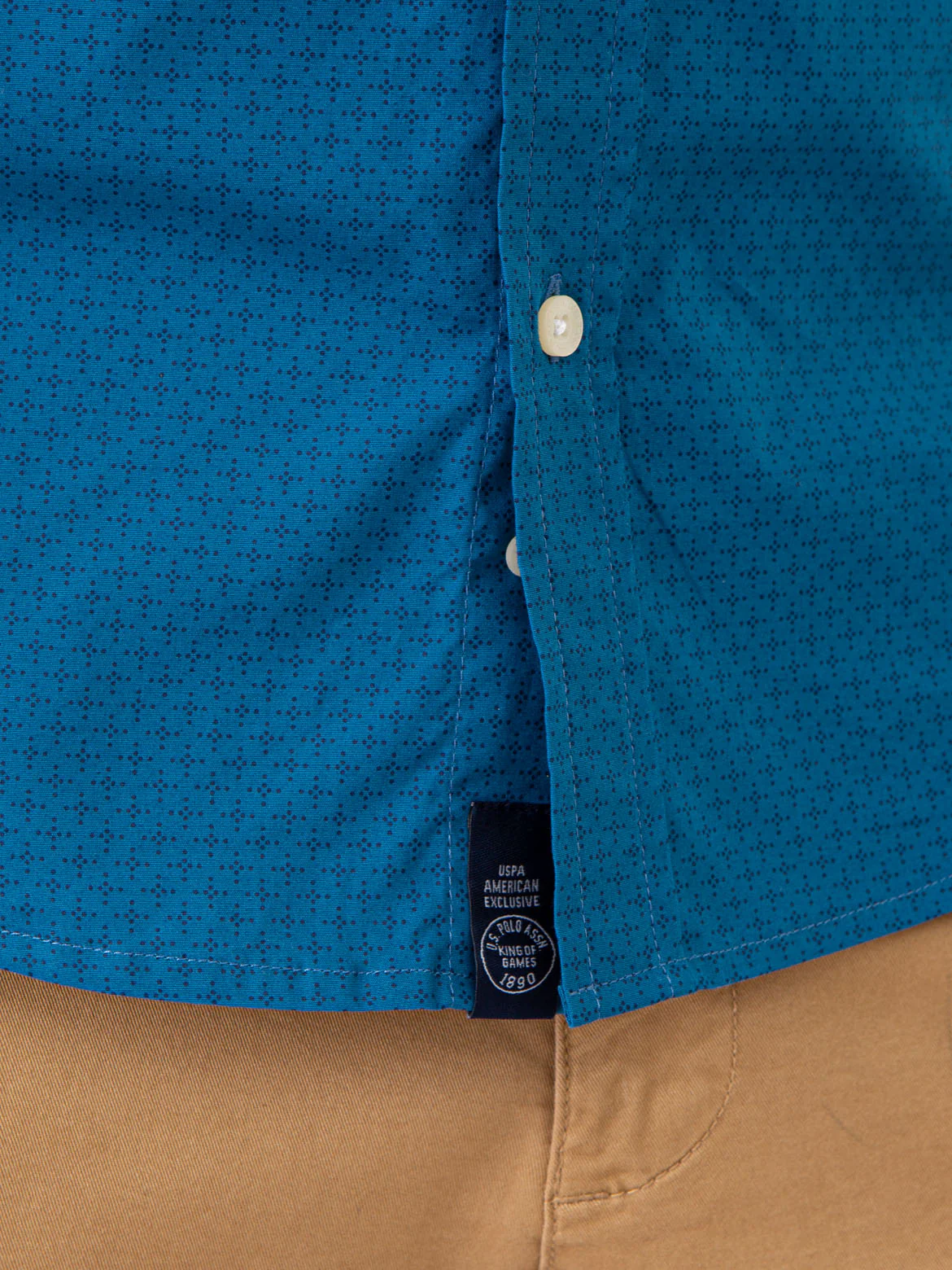 DIAMOND PRINT LONG SLEEVE SHIRT WITH POCKET - Image 5