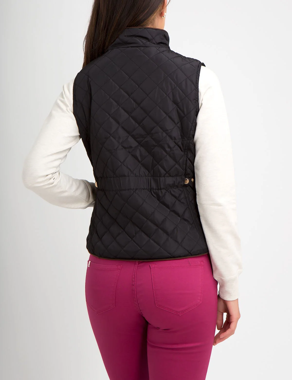 DIAMOND QUILT SIDE KNIT VEST - Image 15