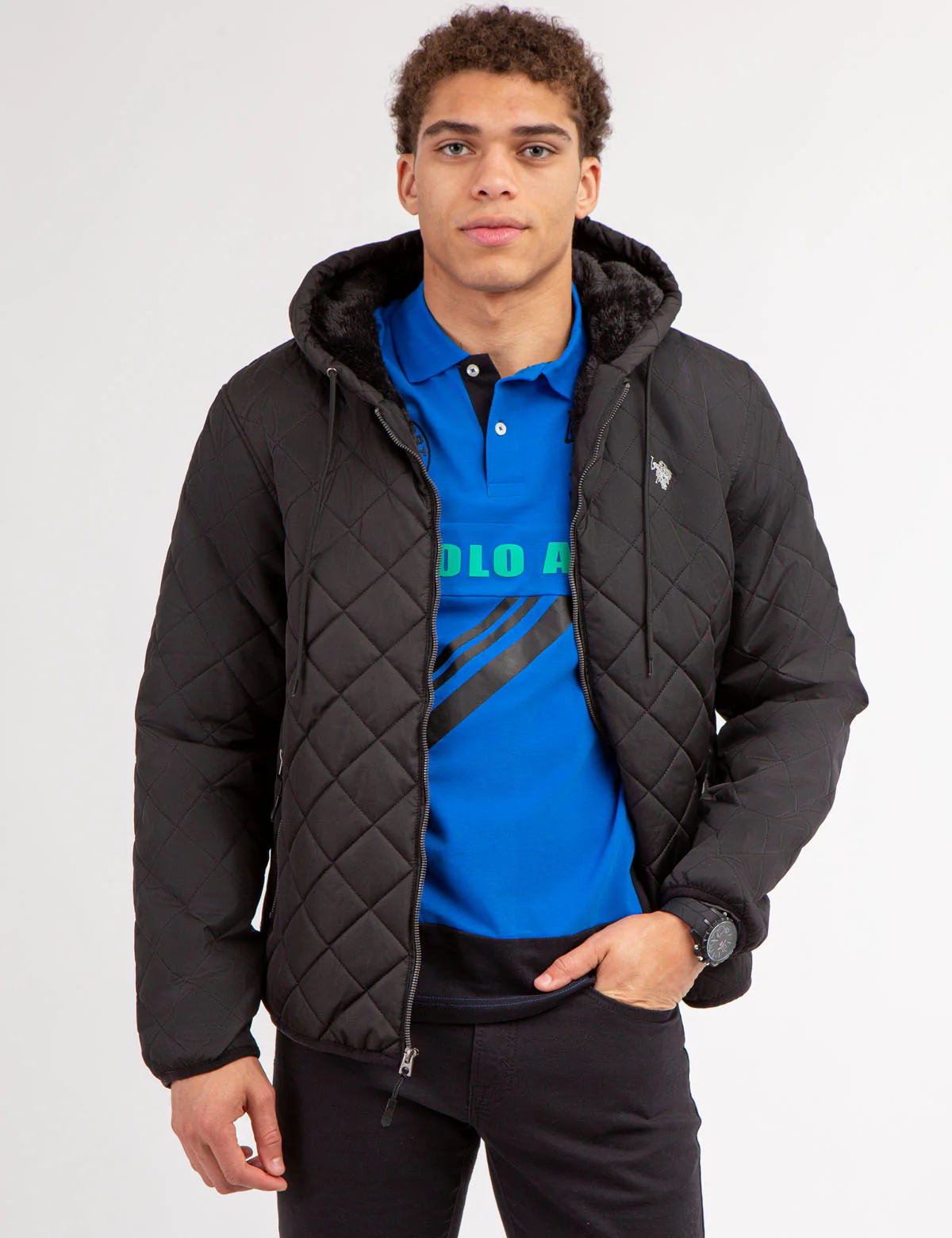 DIAMOND QUILTED FLEECE JACKET - Image 4