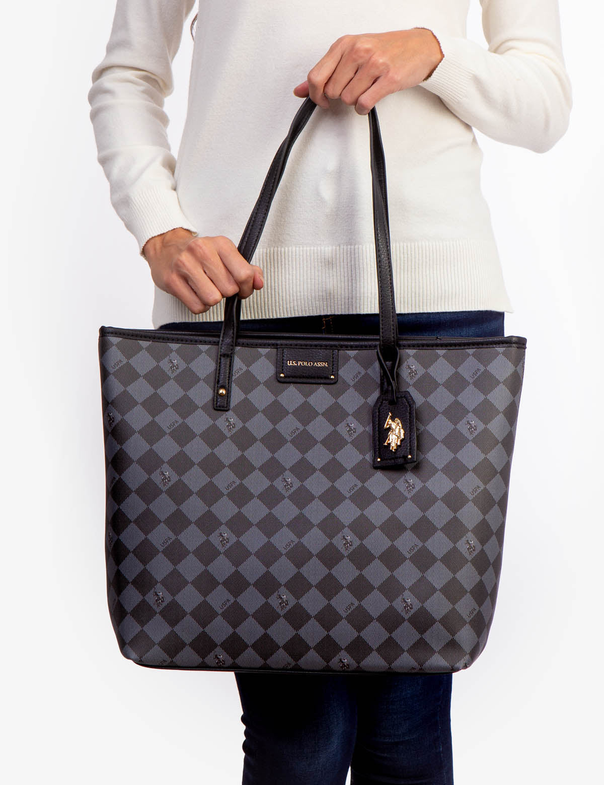 DIAMOND SIGNATURE TOTE BAG - Image 7