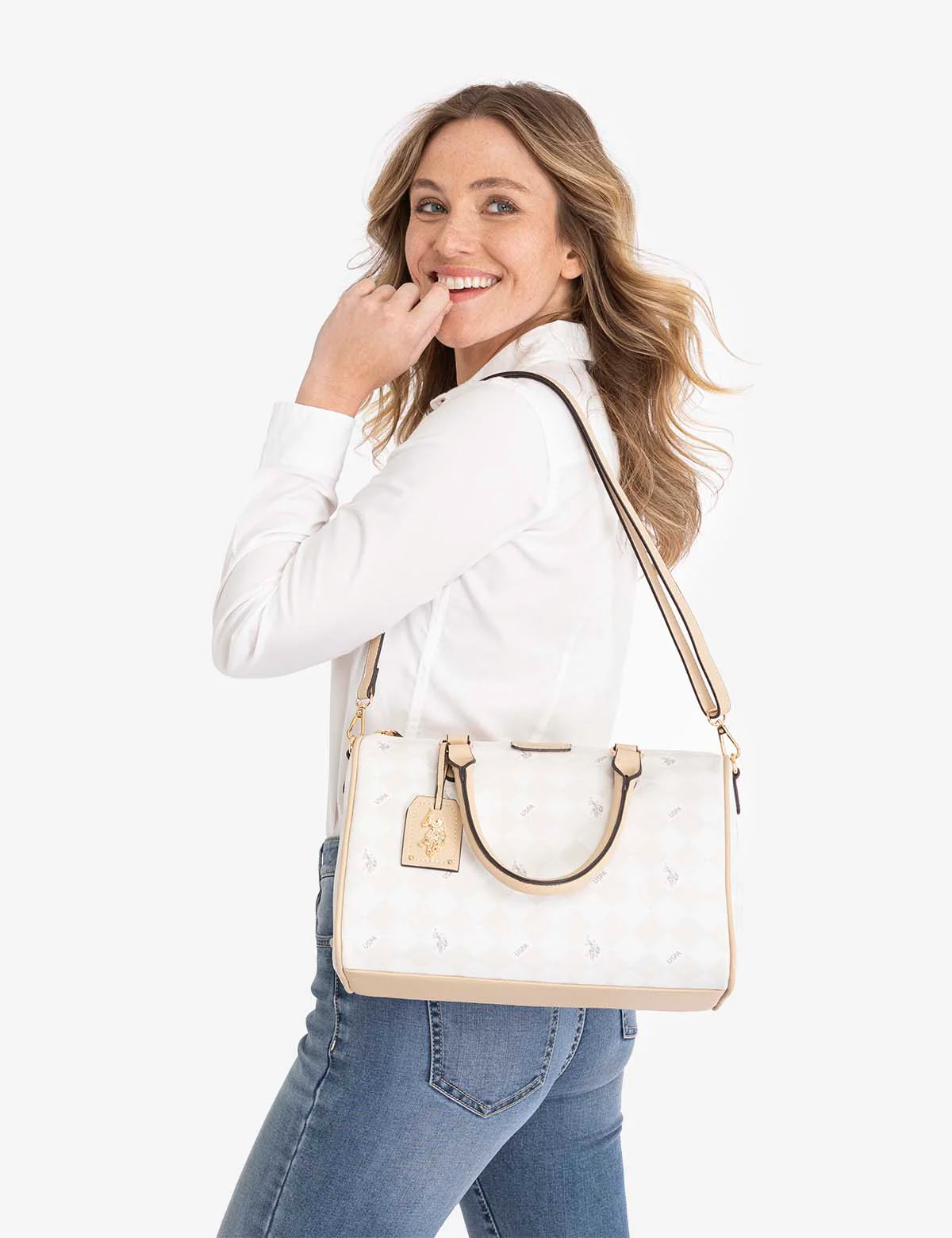 DIAMOND SIGNATURE SWIFTY SATCHEL BAG - Image 3