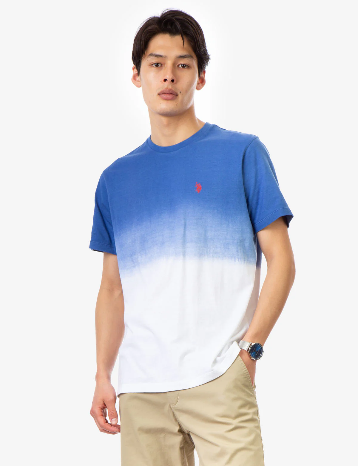 DIP DYE CREW NECK T-SHIRT