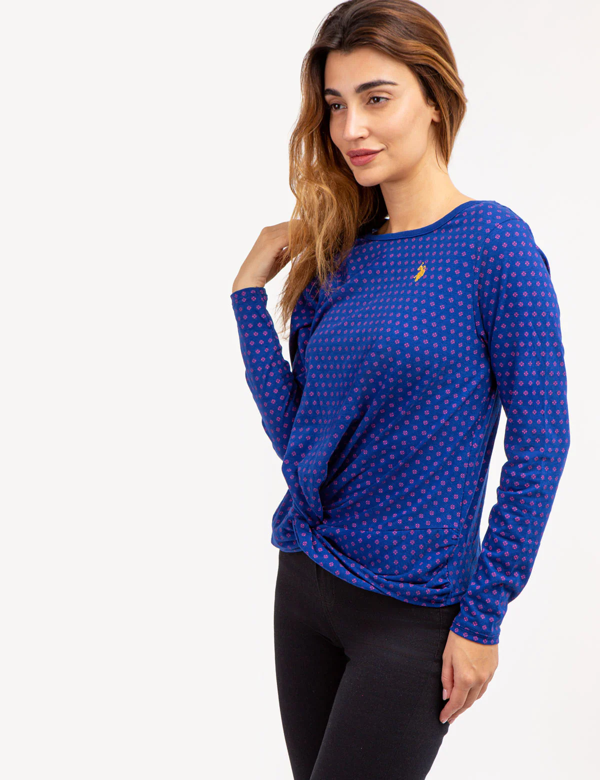 DITSY LONG SLEEVE TWIST FRONT TOP - Image 10