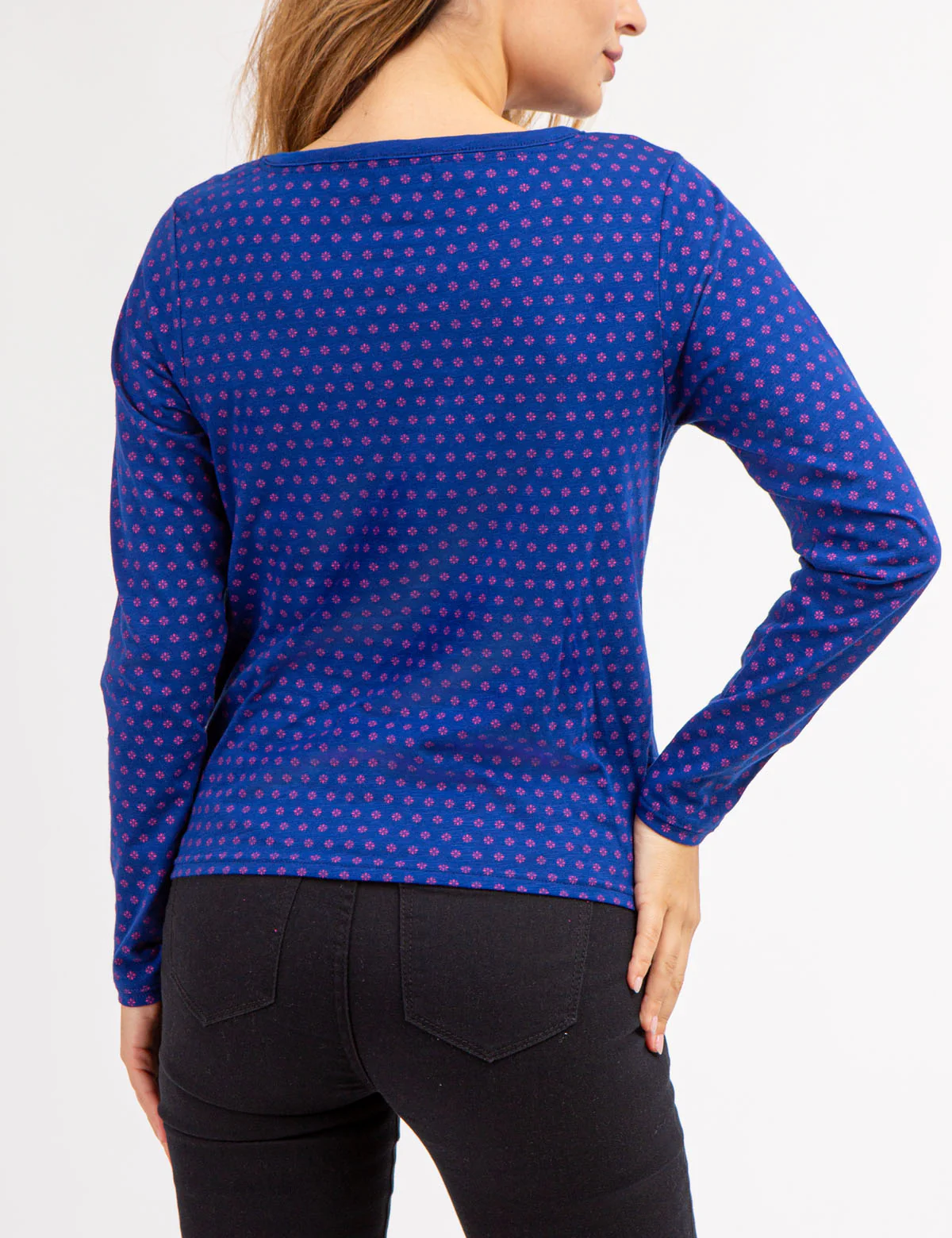 DITSY LONG SLEEVE TWIST FRONT TOP - Image 11