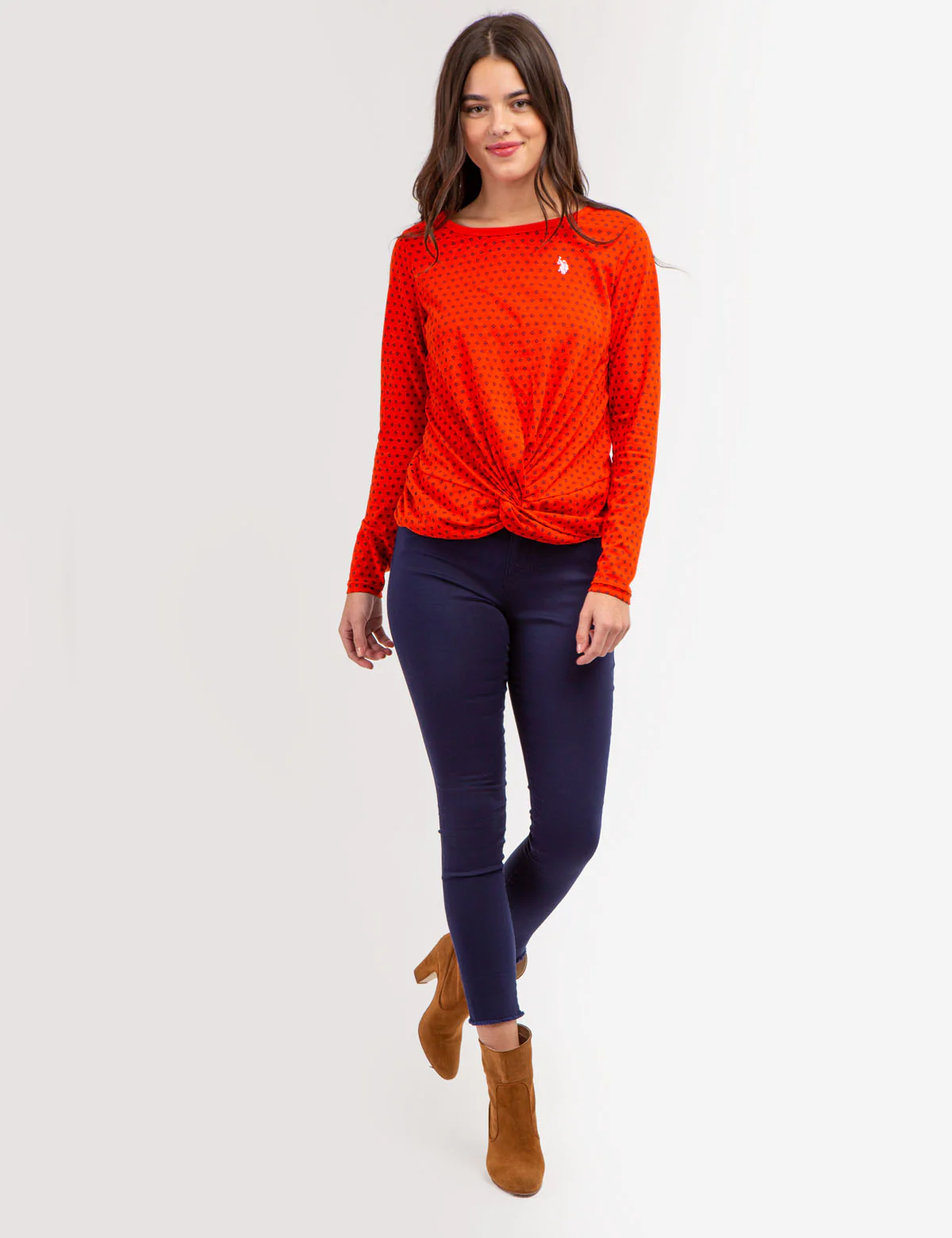 DITSY LONG SLEEVE TWIST FRONT TOP - Image 2
