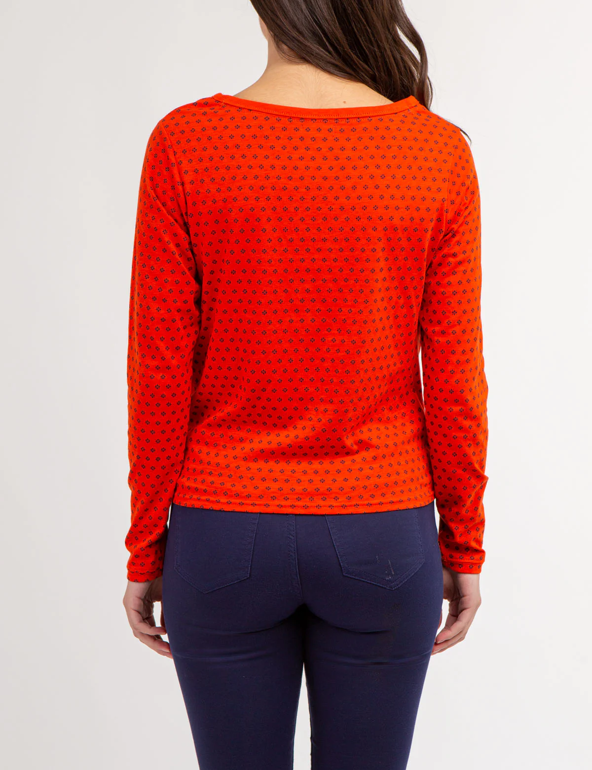 DITSY LONG SLEEVE TWIST FRONT TOP - Image 4