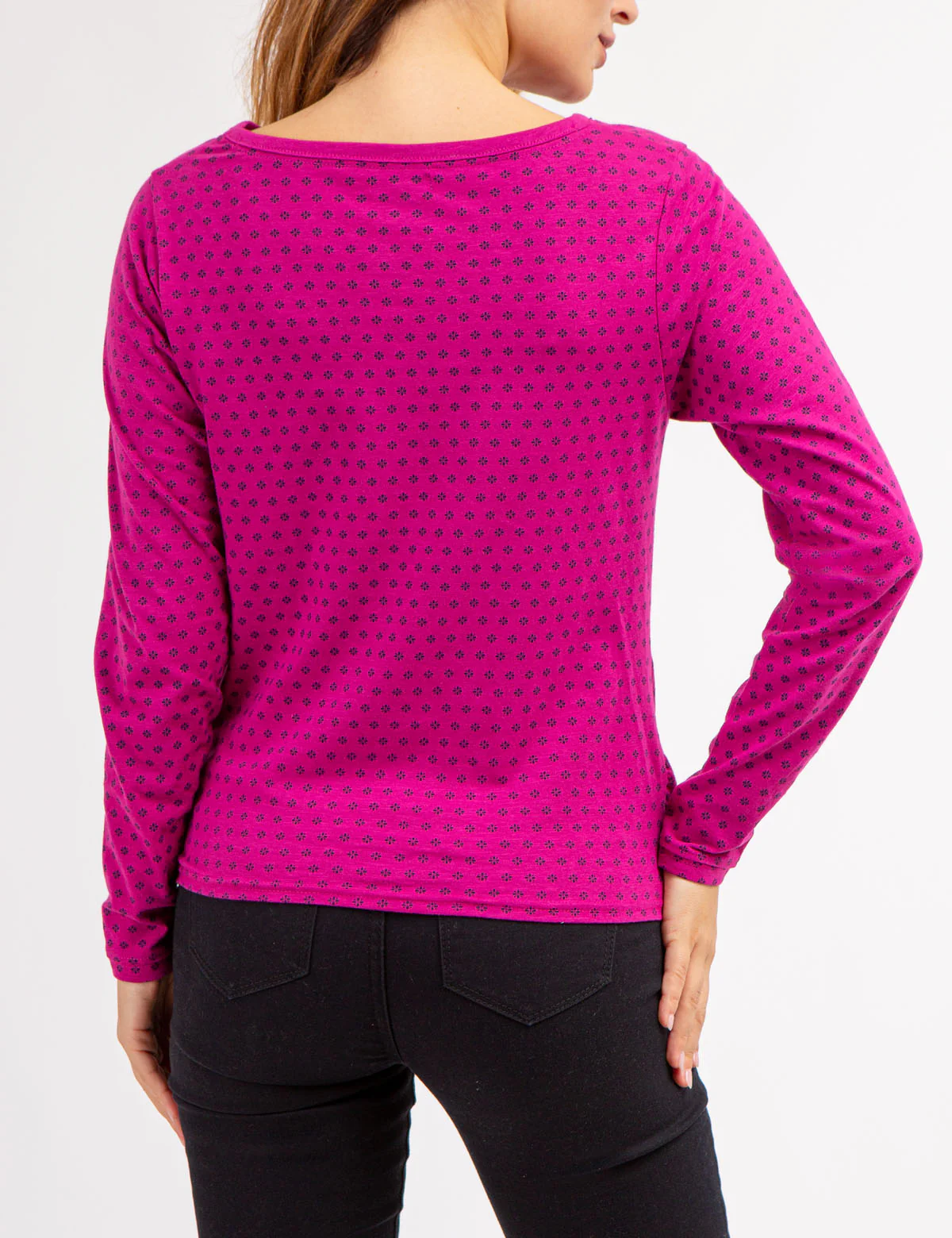 DITSY LONG SLEEVE TWIST FRONT TOP - Image 8