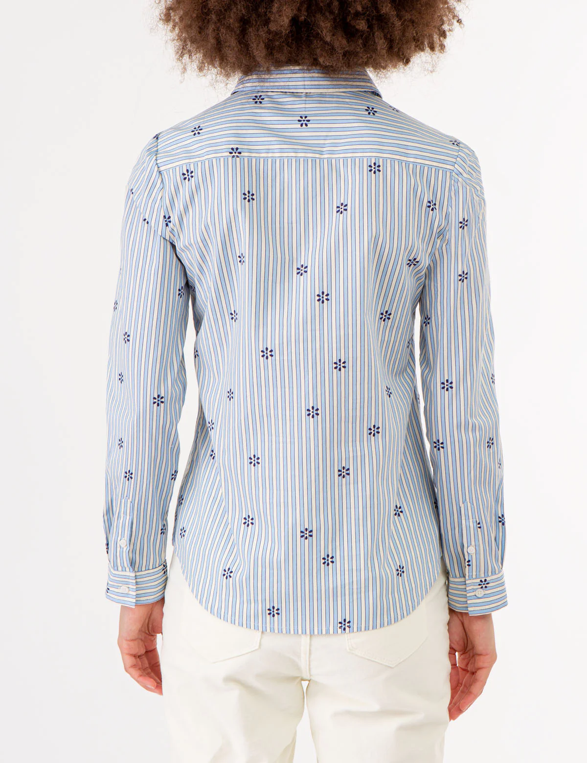 DITSY PRINT LONG SLEEVE POPLIN SHIRT - Image 4