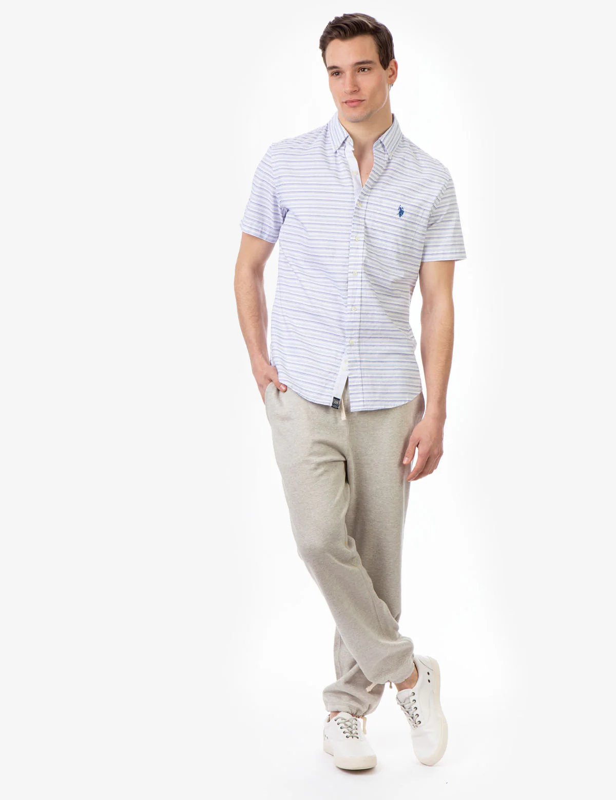 STRIPE DOBBY SHORT SLEEVE SHIRT - Image 2
