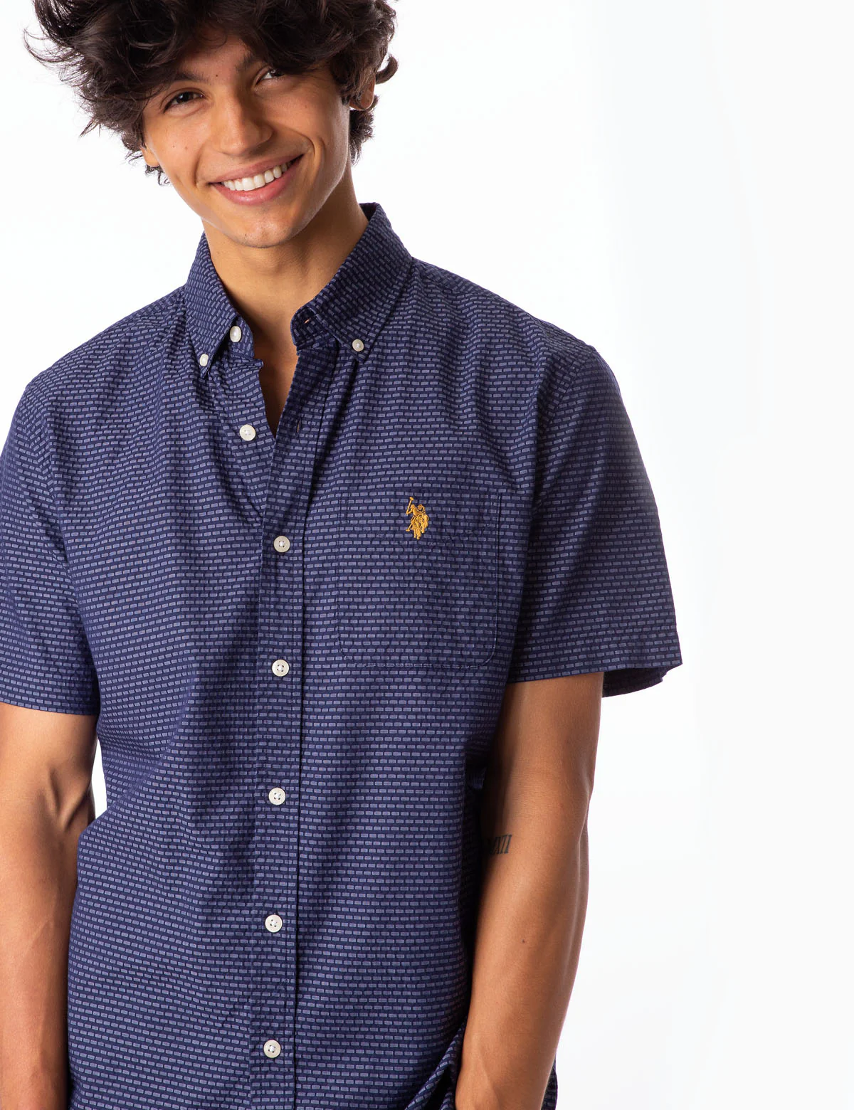 TEXTURED DOBBY SHORT SLEEVE SHIRT - Image 4