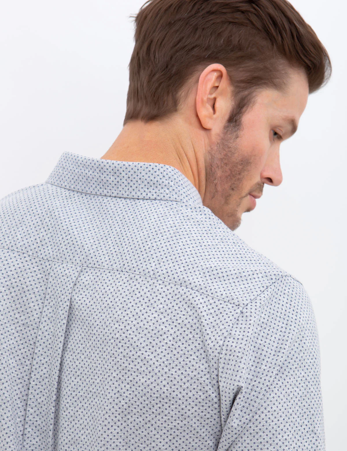 DOT BUTTON DOWN JERSEY SHIRT - Image 9