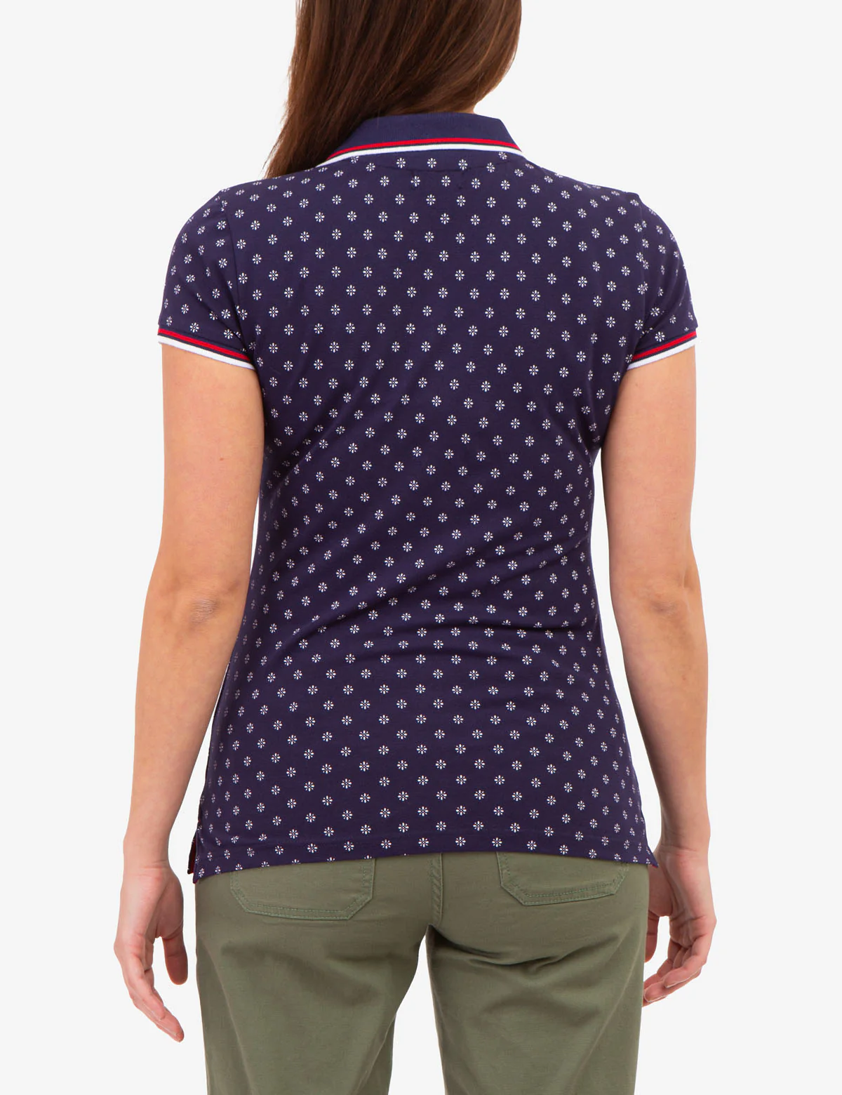 DOT FLOWER PRINT TIPPED POLO SHIRT - Image 10
