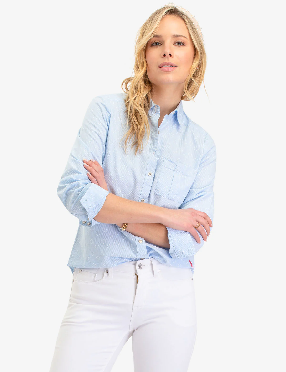 DOT PATTERN LONG SLEEVE SHIRT