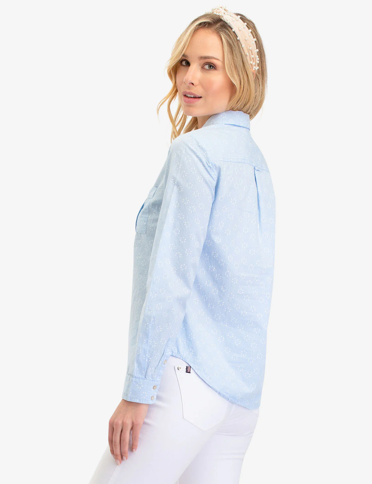 DOT PATTERN LONG SLEEVE SHIRT - Image 3