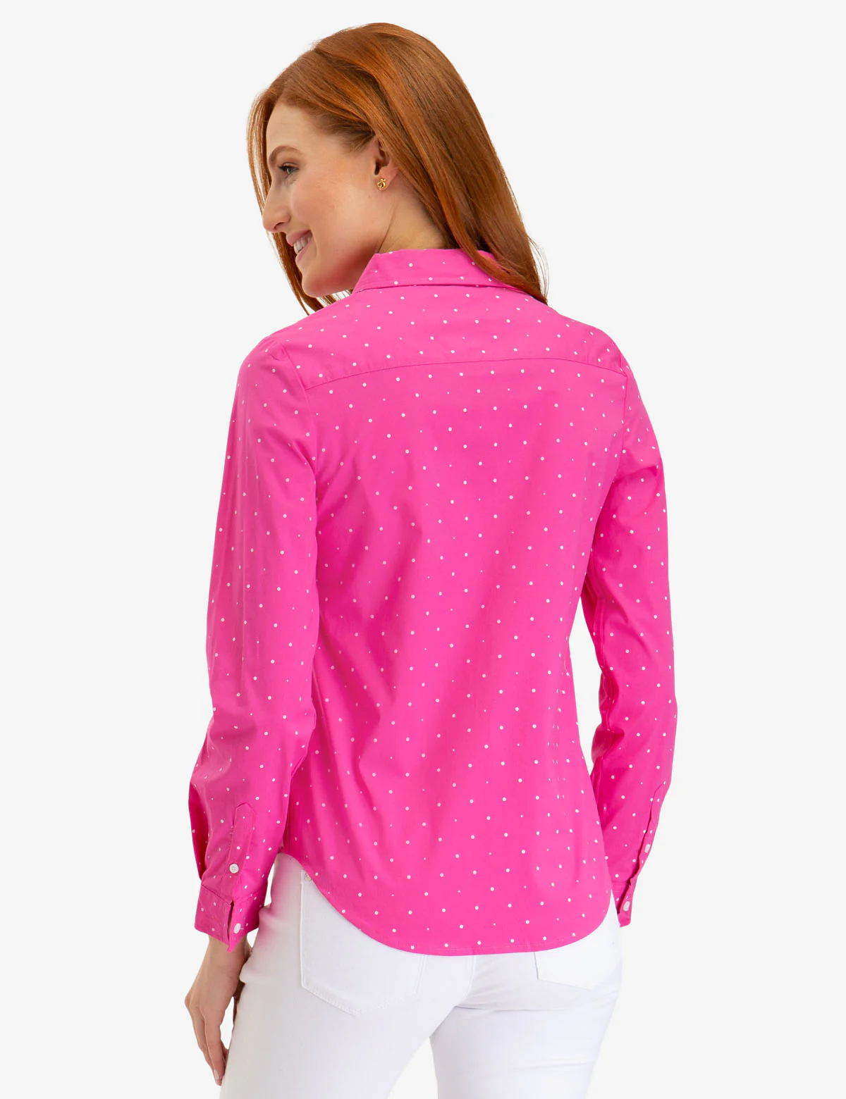 DOT POPLIN LONG SLEEVE SHIRT - Image 7