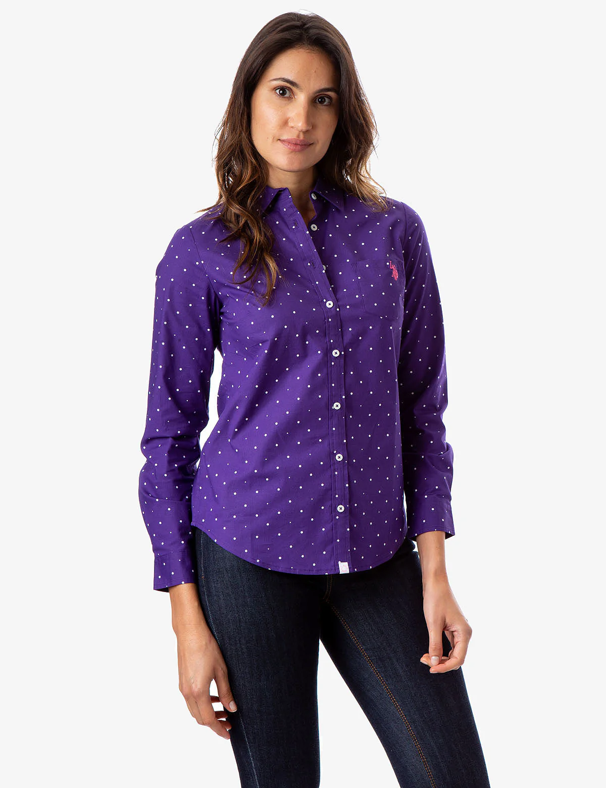 DOT POPLIN LONG SLEEVE SHIRT - Image 5