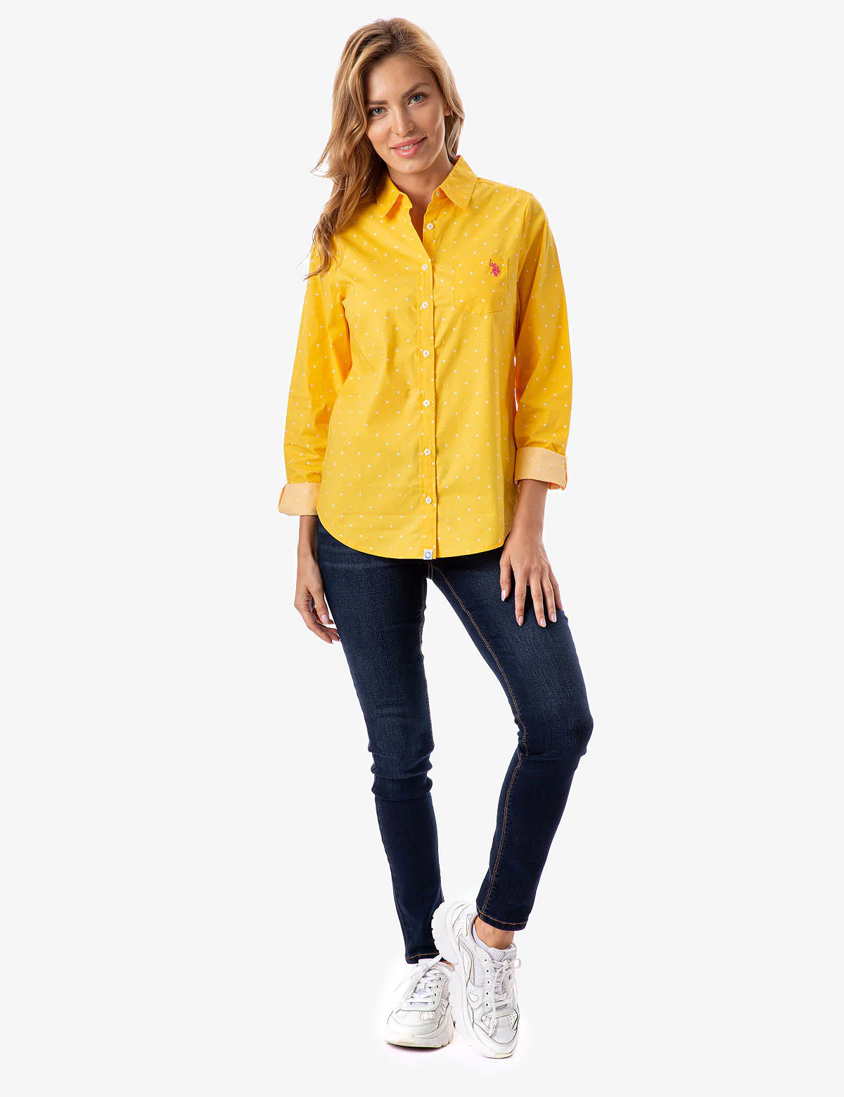 DOT POPLIN LONG SLEEVE SHIRT - Image 9