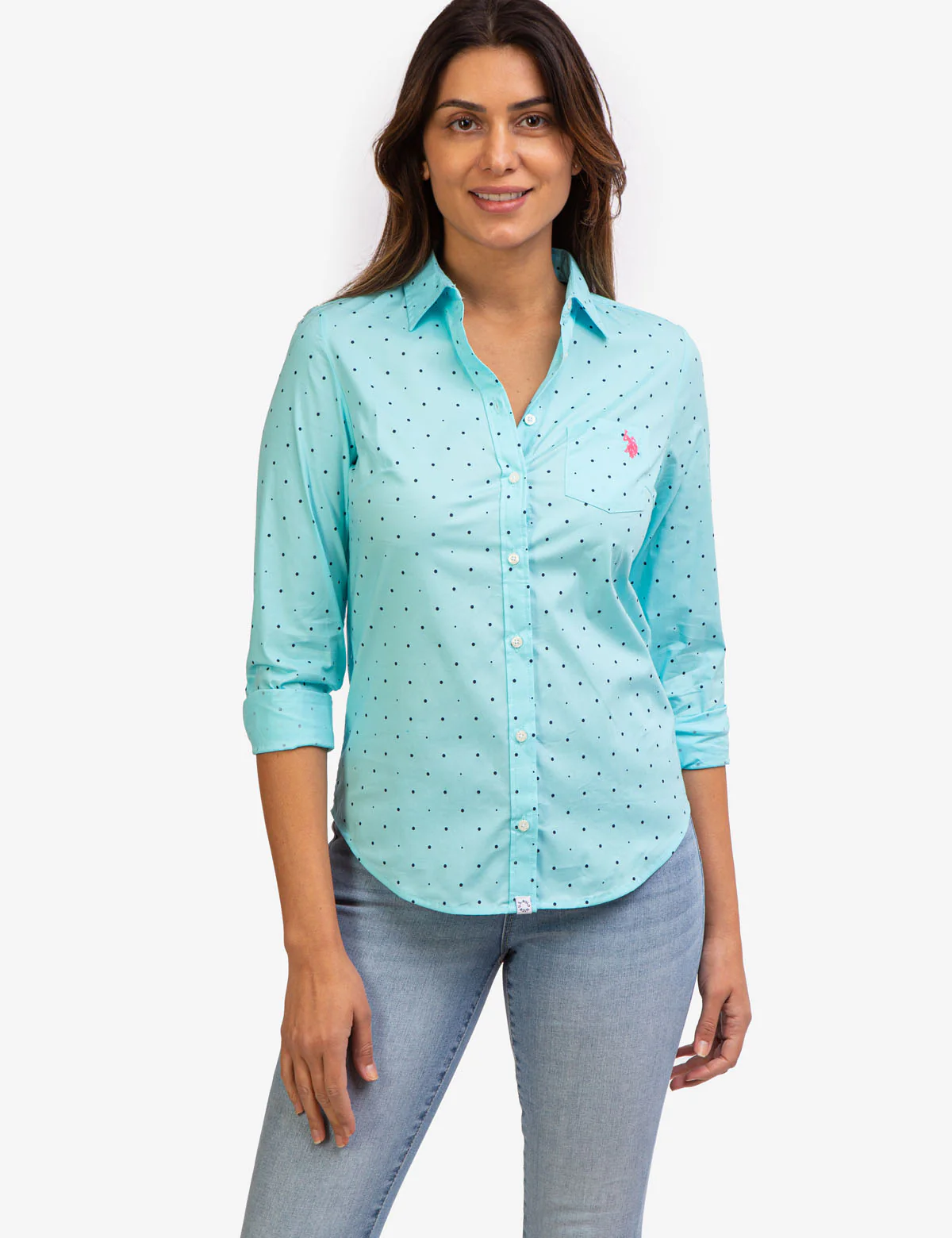 DOT POPLIN LONG SLEEVE SHIRT - Image 13