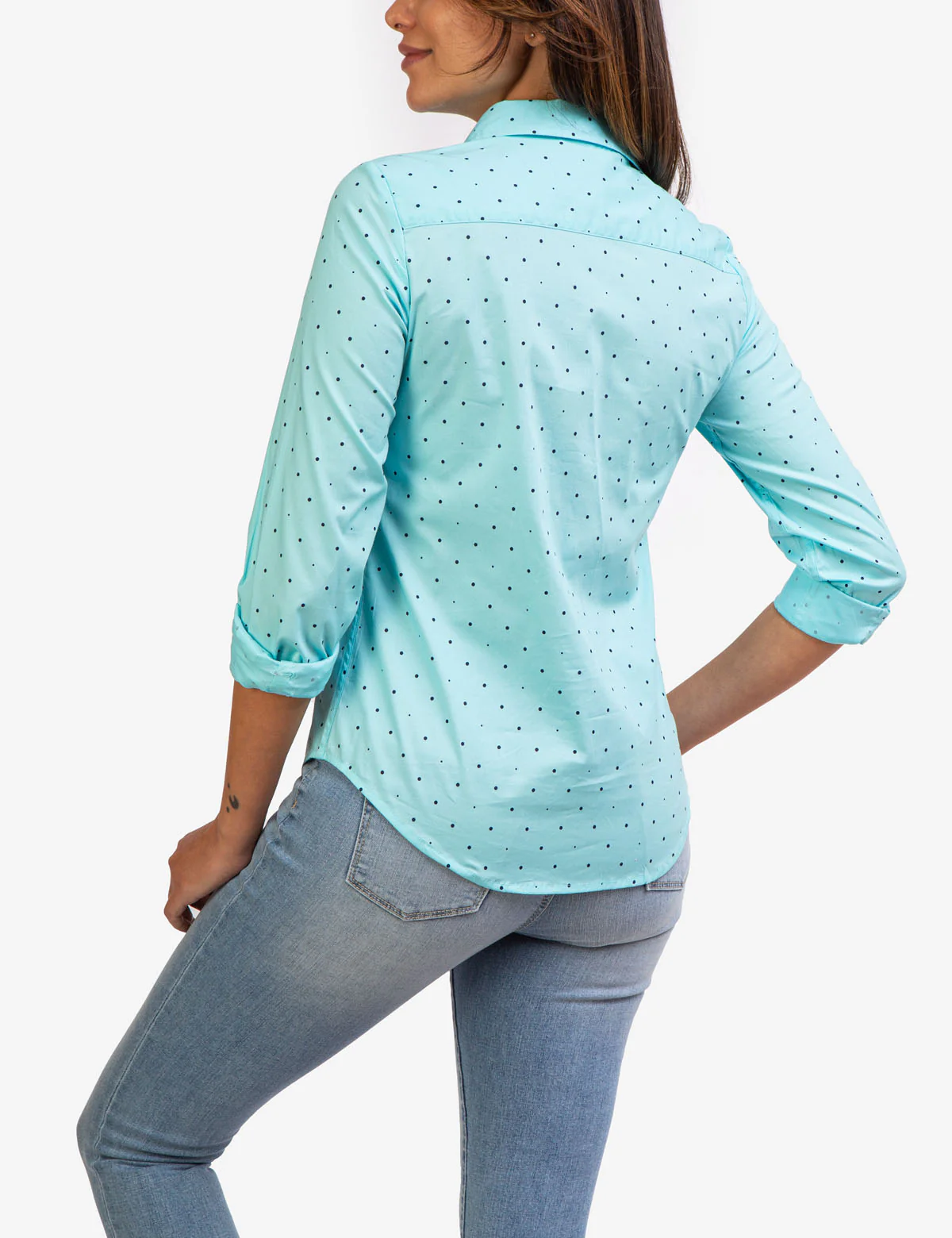 DOT POPLIN LONG SLEEVE SHIRT - Image 16