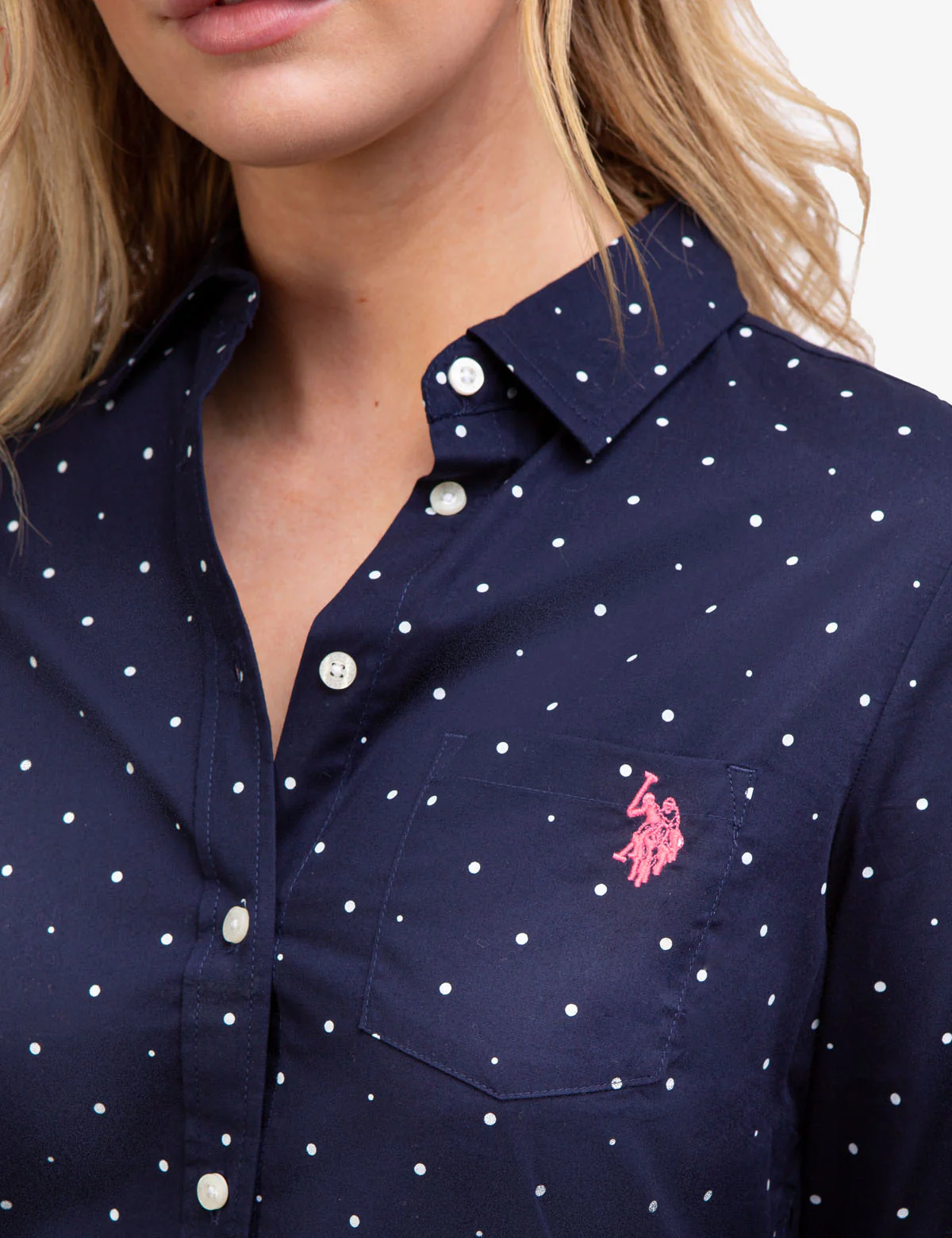 DOT POPLIN LONG SLEEVE SHIRT - Image 19