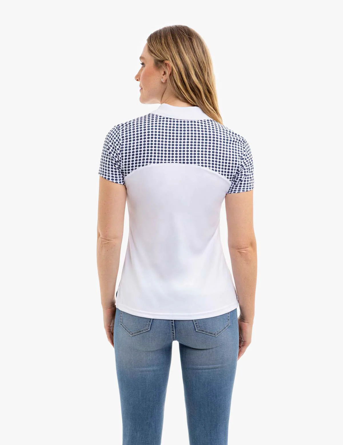 DOT PRINT COLORBLOCK POLO SHIRT - Image 7